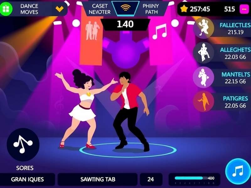 Dance Dynamo Domination gameplay screenshot showing dance moves and scoring system